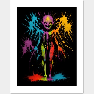 Scary demon color splash Posters and Art
